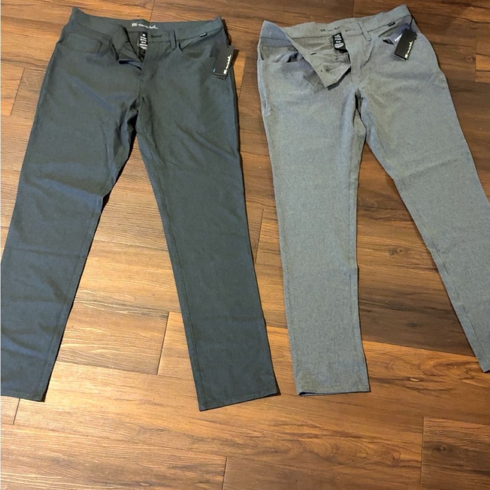 Brand New Travis Mathew Performance Pants in Charcoal & Grey $120 for both 32/32